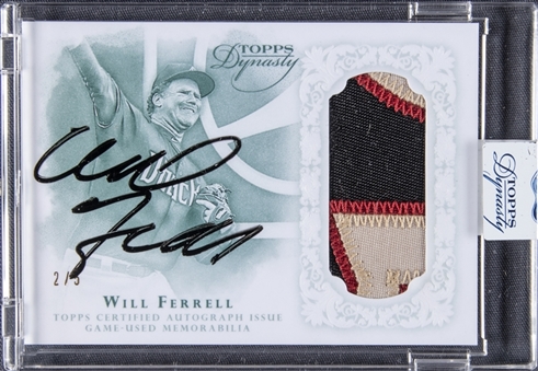 2015 Topps Dynasty #AP-WFD3 Will Ferrell Signed Patch Card (#2/5) - Topps Encased